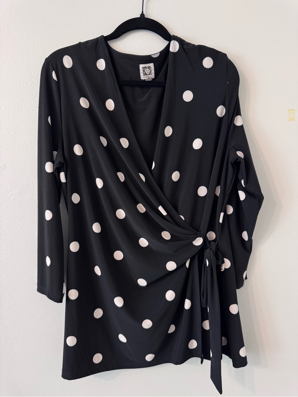Anne Klein Printed Faux Wrap Top